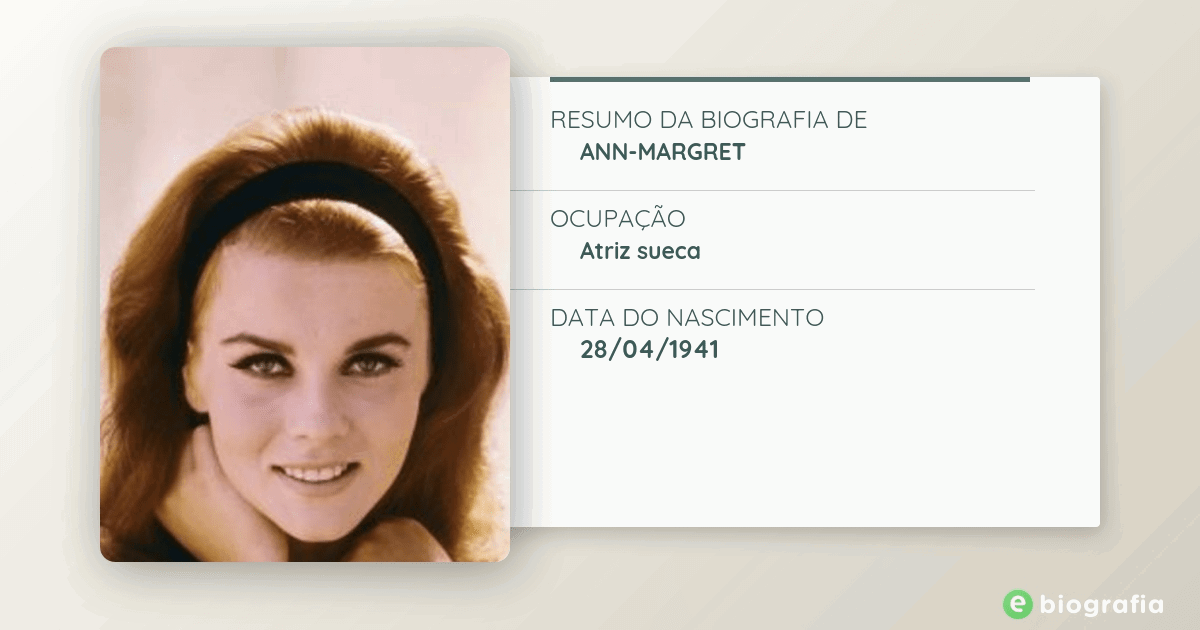 Biografia De Ann Margret EBiografia