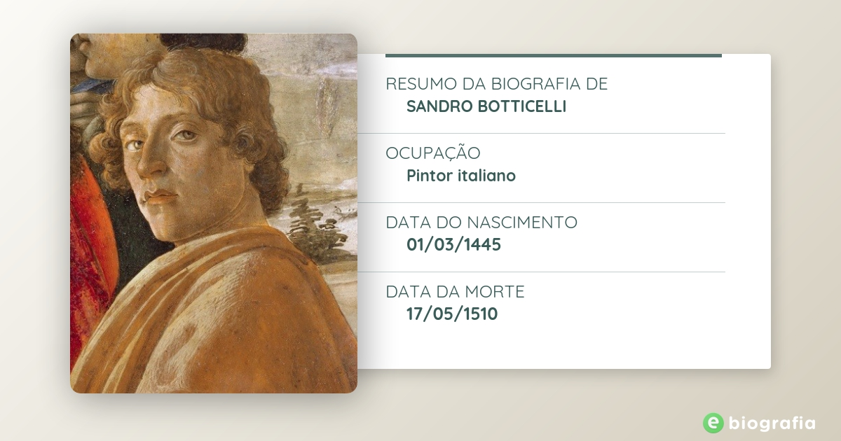 Sandro Botticelli: biografia e principais obras - Toda Matéria