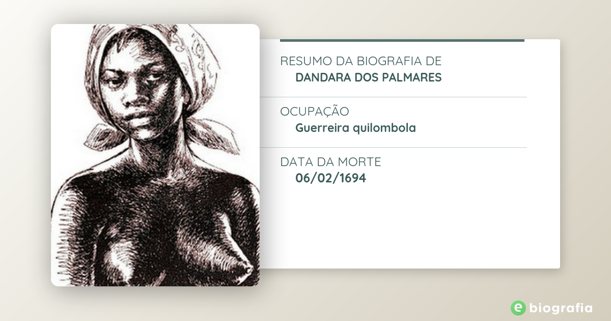 Biografia de dandara dos palmares ebiografia