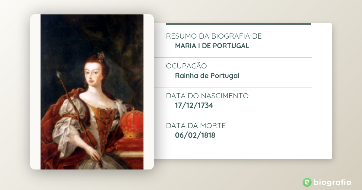 Biografia de Maria I de Portugal - eBiografia