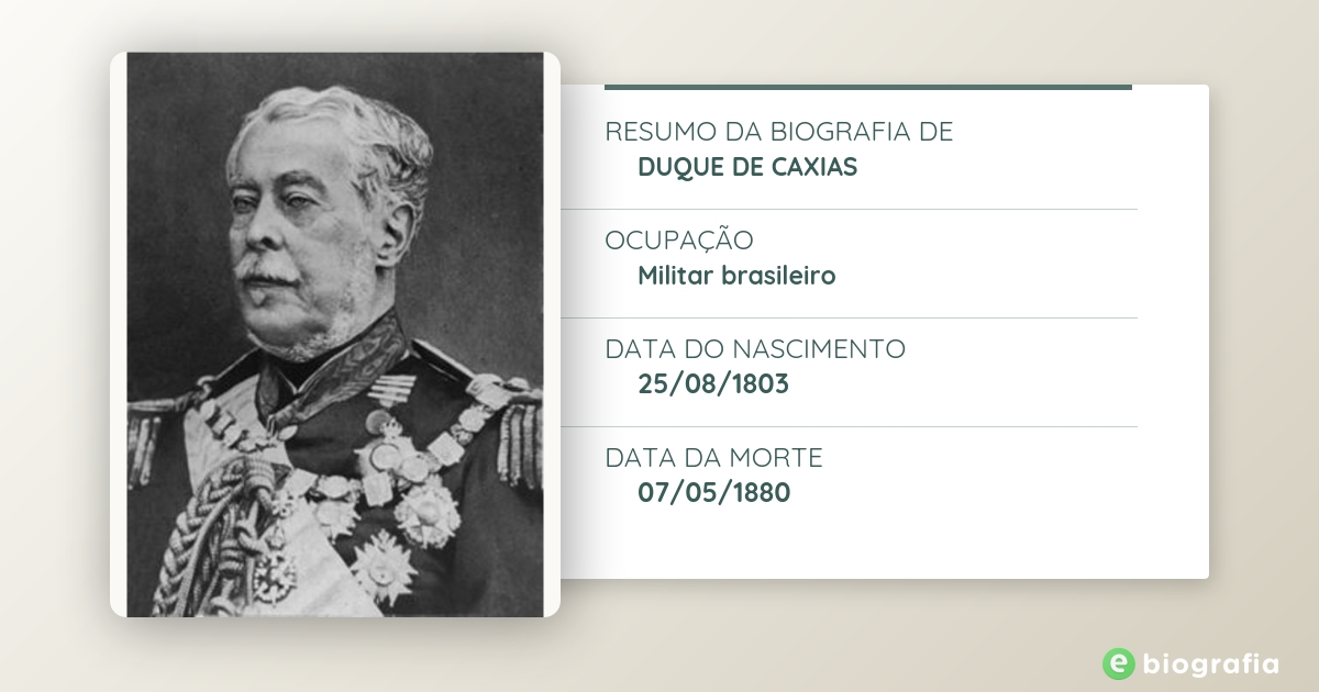 Biografia de Duque de Caxias  eBiografia