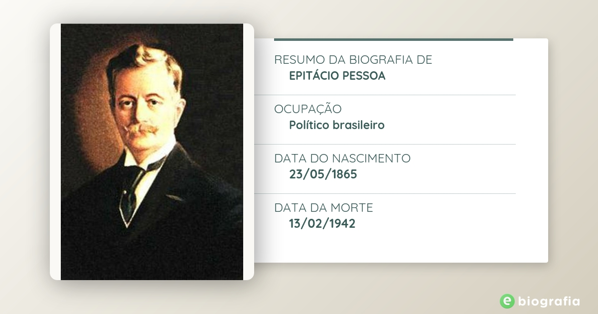Biografia de Epitácio Pessoa - eBiografia