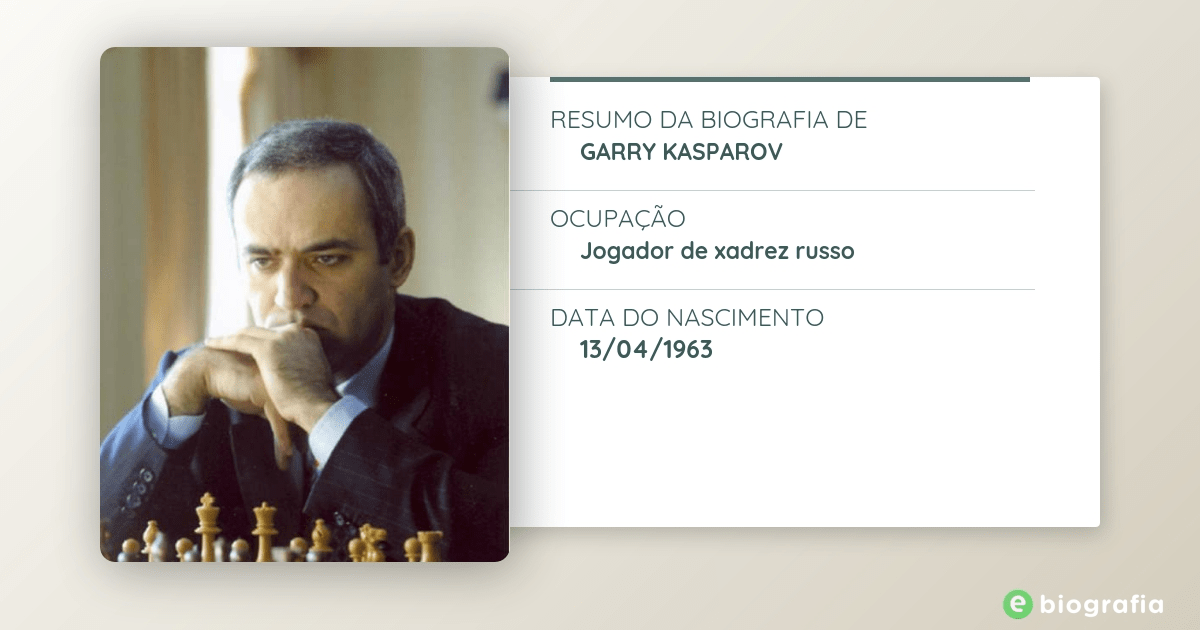 Garry Kasparov - Idade, Aniversário, Bio, Fatos & Mais