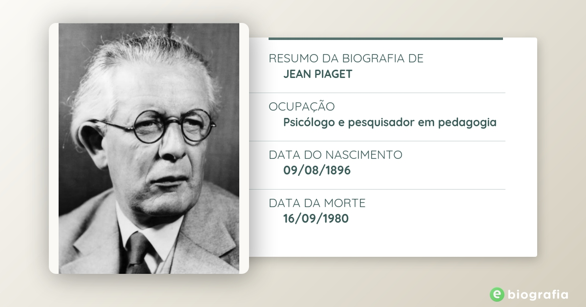 Biografia de Jean Piaget eBiografia