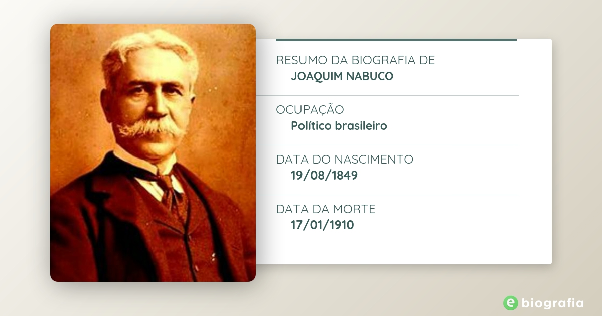 Biografia de Joaquim Nabuco eBiografia
