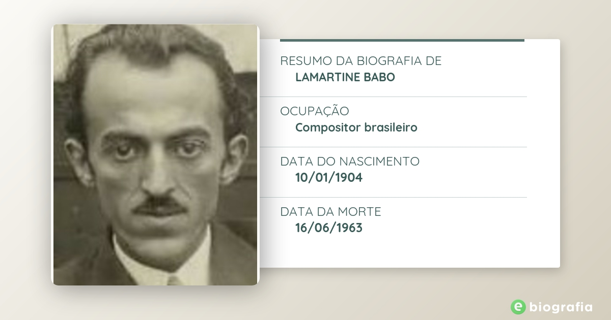 Biografia de Lamartine Babo - eBiografia