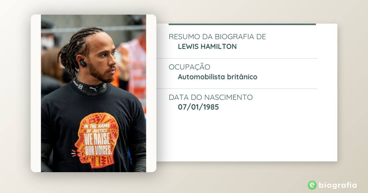 Biografia de Lewis Hamilton - eBiografia