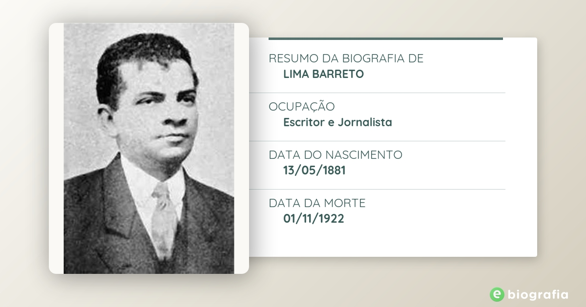 Lima Barreto - romancista, contista e cronista da primeira