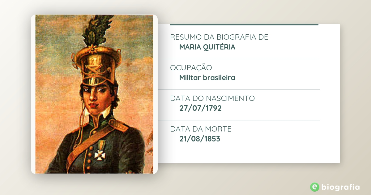 Maria Quitéria, a primeira mulher a se alistar no Exército Brasileiro -  Revista Galileu