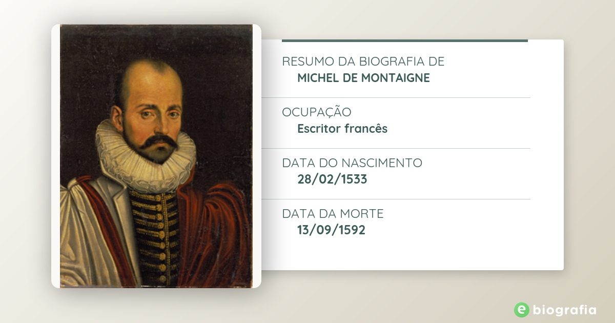 Biografia De Michel De Montaigne Ebiografia