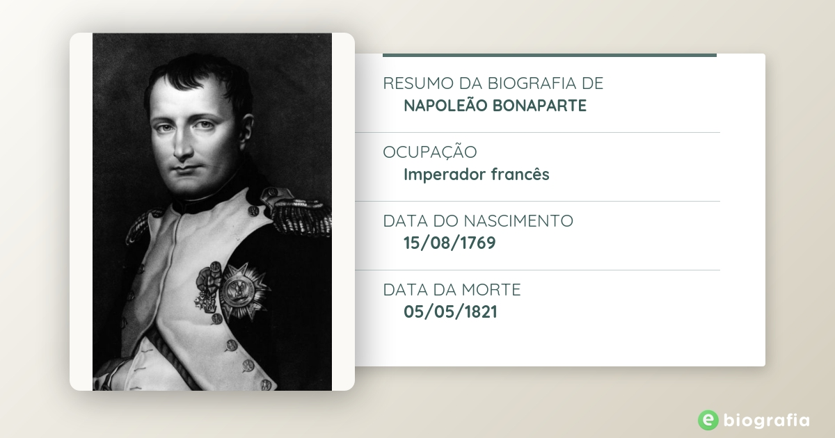 Biografia De Napole o Bonaparte EBiografia