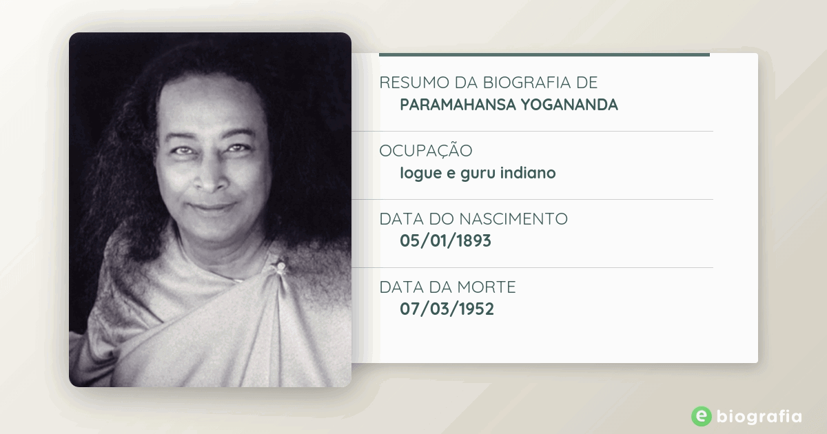 Biografia de Paramahansa Yogananda - eBiografia