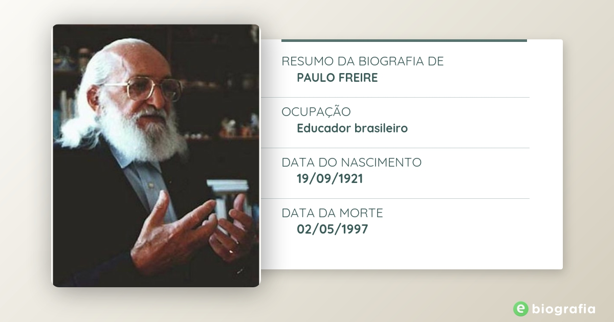 Biografia De Paulo Freire Ebiografia