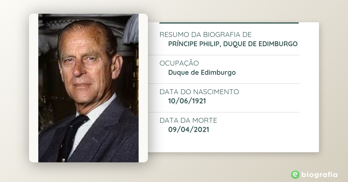 Biografia de Príncipe Philip, Duque de Edimburgo eBiografia
