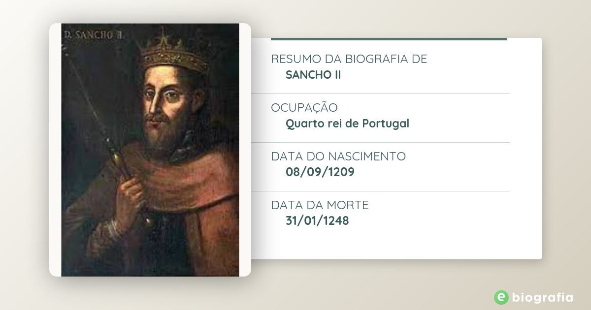 Biografia De Sancho Ii Ebiografia