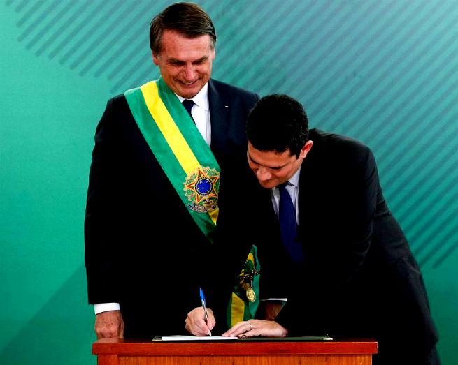 Sérgio Moro toma posse como Ministro da Justiça de Jair Bolsonaro