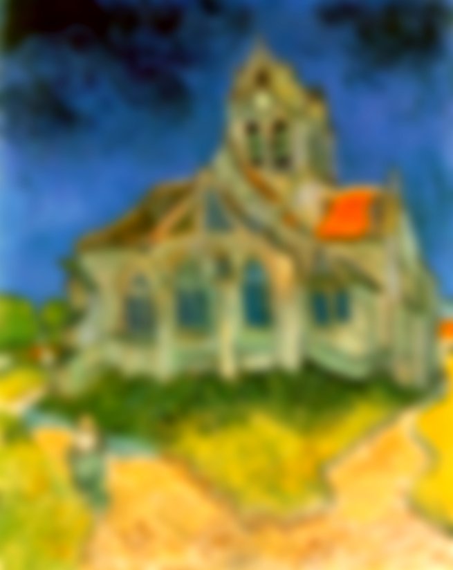 A Igreja de Auvers - tela de Van Gogh
