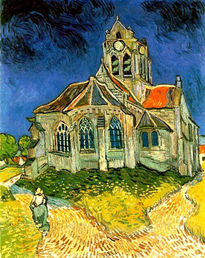 A Igreja de Auvers - tela de Van Gogh