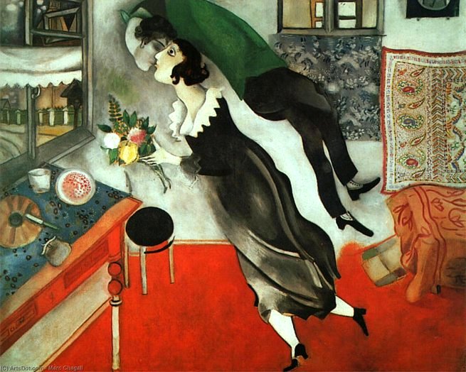 Aniversário, de Marc Chagall (1887-1985)