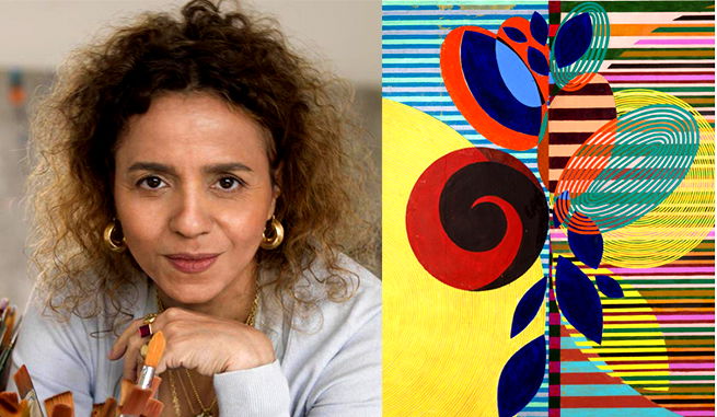 Beatriz Milhazes e o quadro Folha de figo