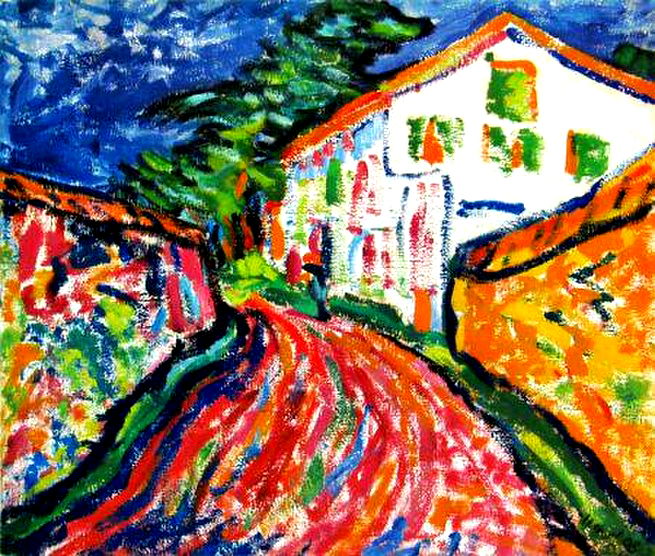 Quadro Casa em Dangast (1908) de Erich Heckel.jpg