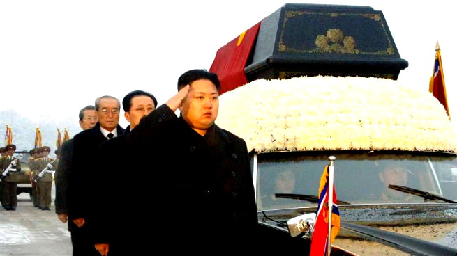 Kim Jong-un no funeral do pai