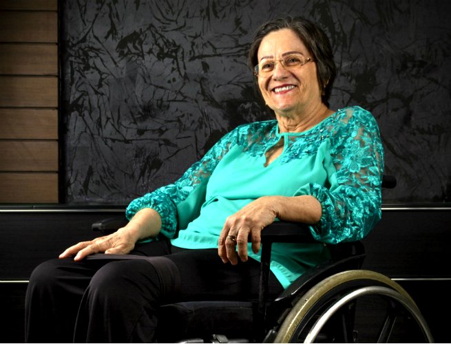 Maria da Penha ficou paraplégica depois de ter levado um tiro nas costas enquanto dormia