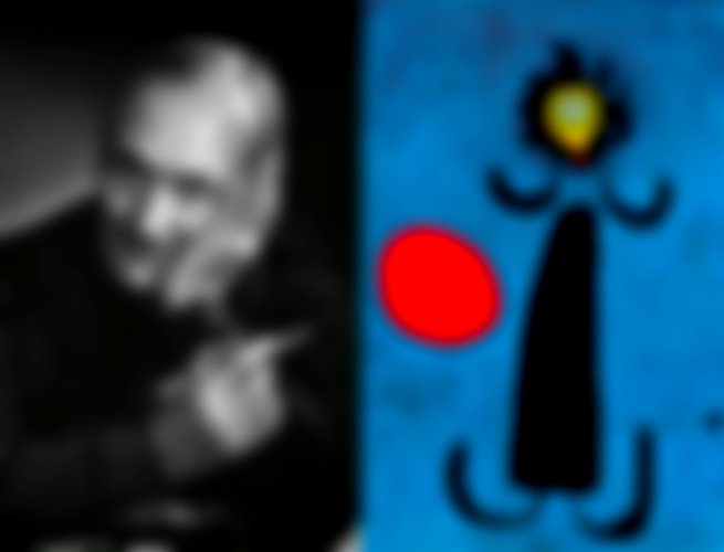 Joan Miro? e a obra Mulher na Frente do Sol