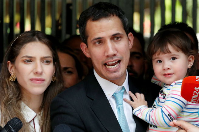 Guaido, a esposa e a filha
