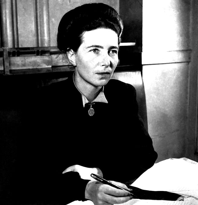 retrato de simone de beauvoir