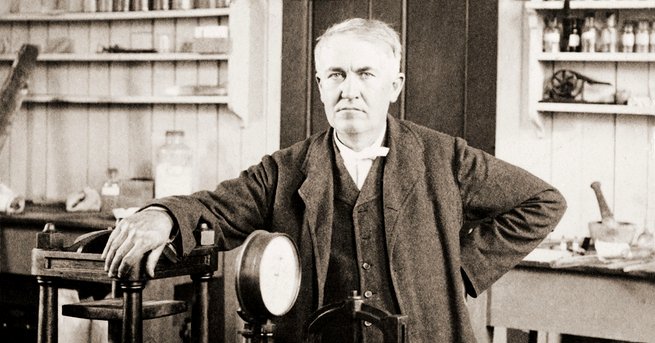 retrato de Thomas Edison