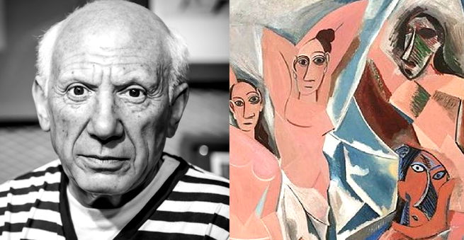 Picasso e Les demoiselles d'Avignon.