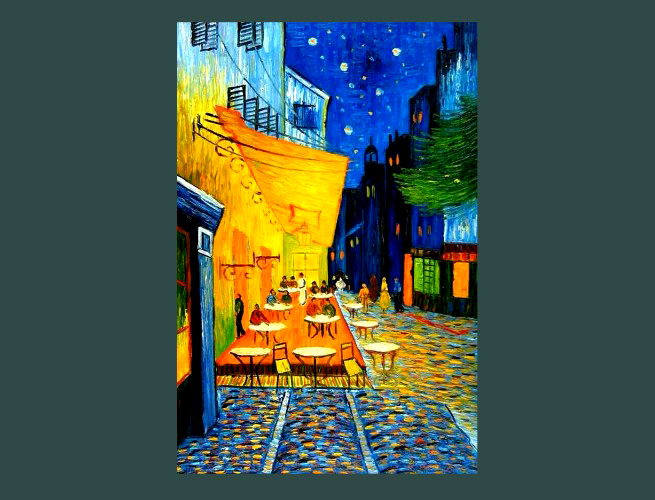 O Terra&ccedil;o do Caf&eacute; na Place du Forum, Arles, &agrave; Noite&nbsp;(1888)&nbsp;